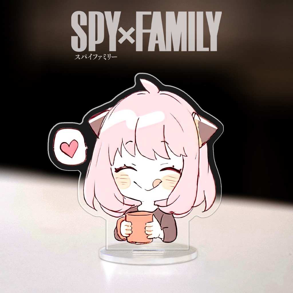 Mô hình đứng standee Spy x Family nhân vật Anya Loid Yor chibi đáng yêu trang trí bàn học giá để truyện tranh