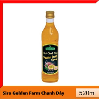 Sirô Golden Farm Chanh Dây chai thủy tinh 520ml