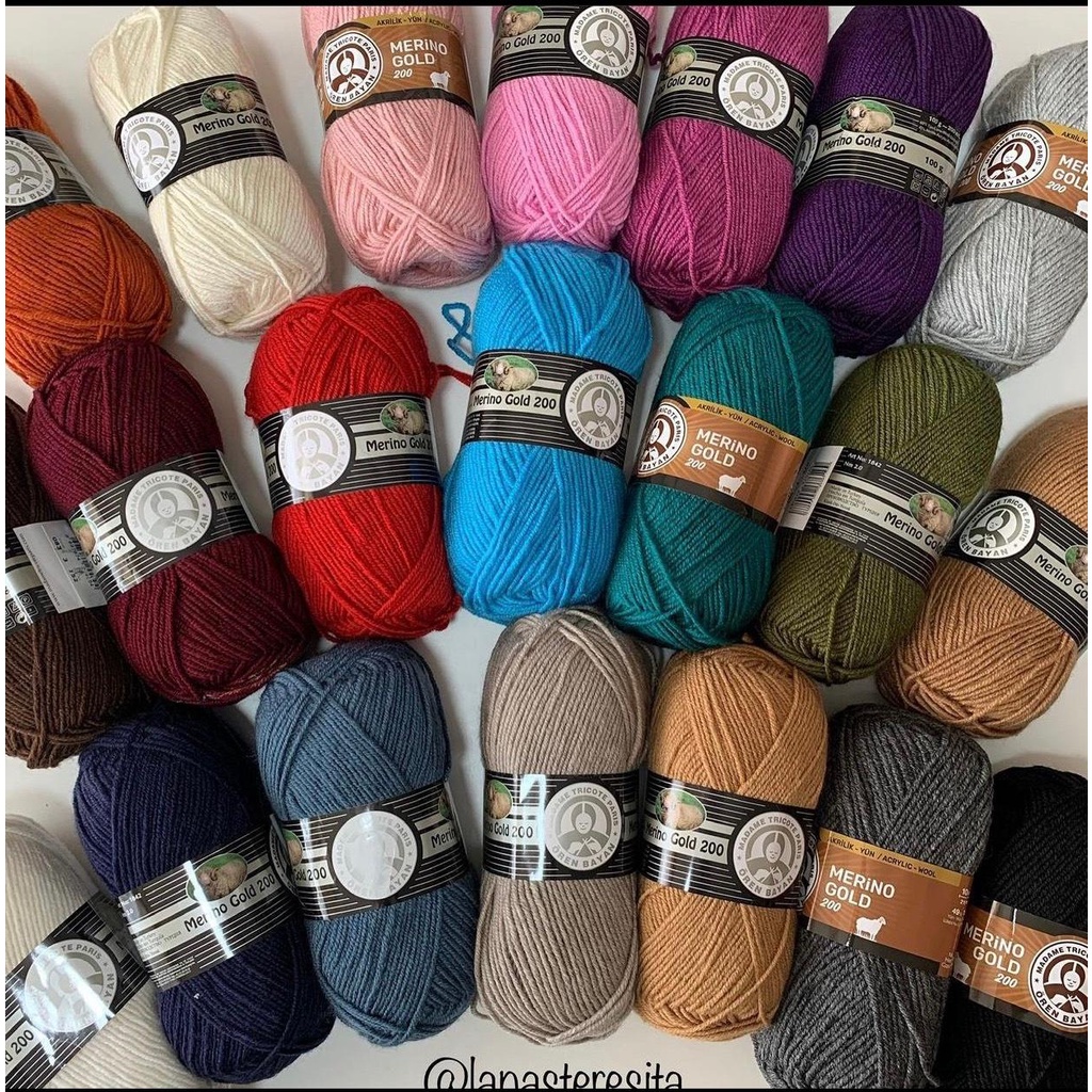 Cuộn len ấm Merino Gold trơn nhập khẩu từ Thổ Nhĩ Kỳ siêu dôi đan móc áo váy khăn siêu dôi