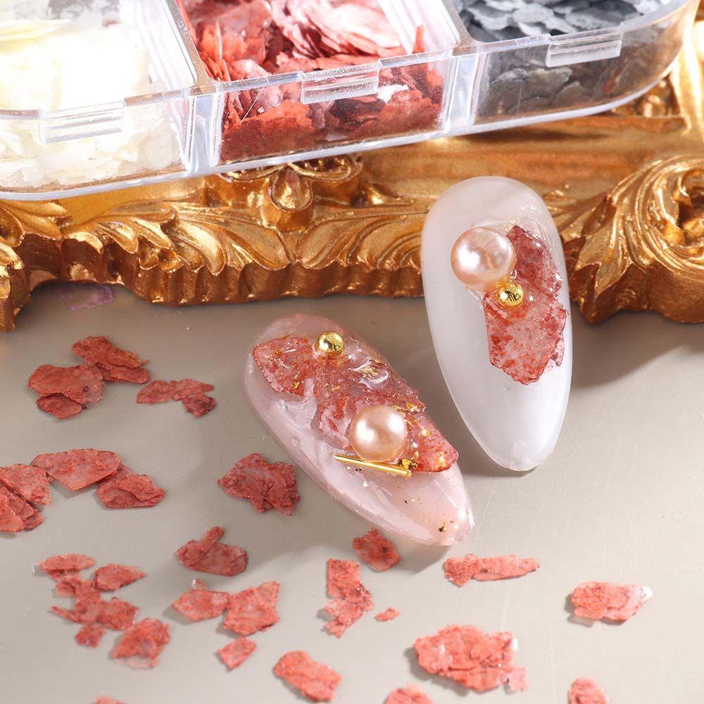 Miếng Dán Trang Trí Móng Tay 3D Hình Vỏ Sò / Ốc Sò Siêu Mỏng Phong Cách Nhật Bản