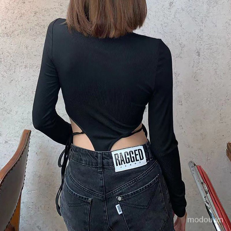 Jumpsuit Lưng Cao Phối Choker Phong Cách Hàn Quốc Quyến Rũ | BigBuy360 - bigbuy360.vn
