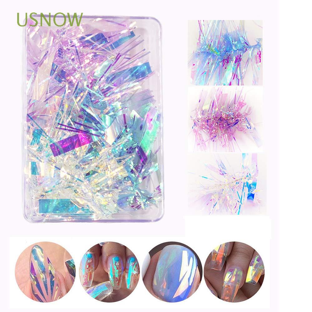 1 Hộp Giấy Kính Cellophane Cực Quang Dán Móng Tay Màu Gradient