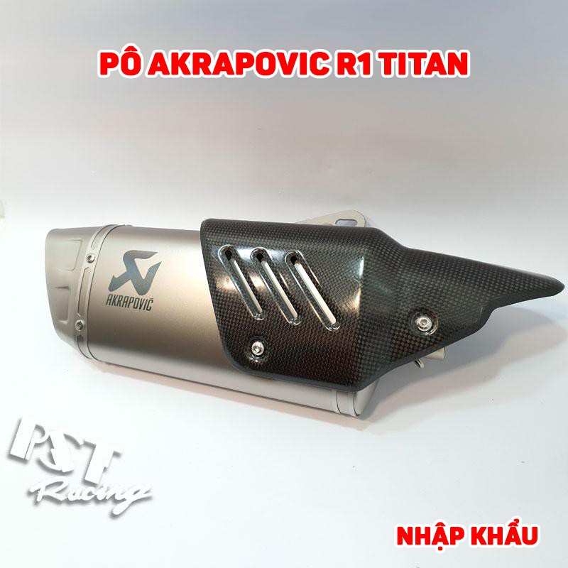 Pô Akrapovic R1 titan nhập khẩu