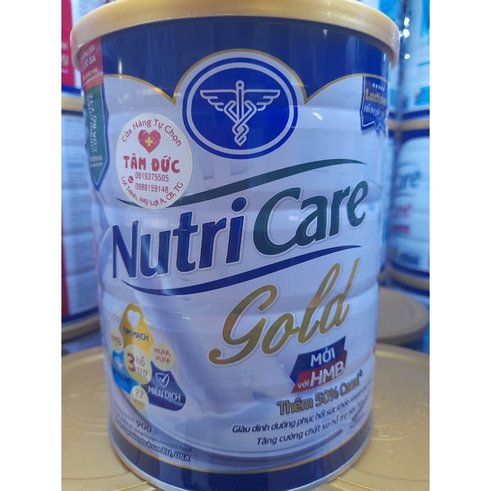 Lon 900g Sữa Bột Dinh Dưỡng Nutricare Gold  Bổ Sung Dinh Dưỡng Cho Ngừời Cao Tuổi