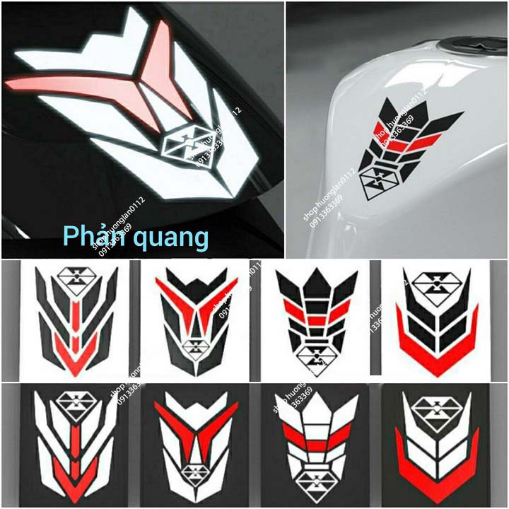 ( Hàng Chất, giá tốt ) Tem decal phản quang Spirit Beast chính hãng dán dè trước ( giá 1 cái )