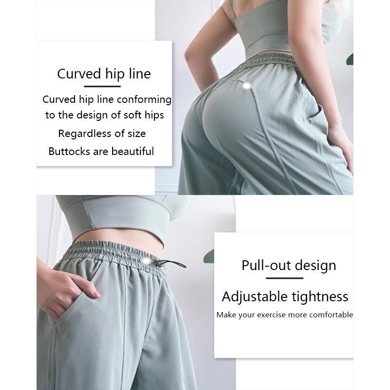 Lululemon   Quần Jogger Thể Thao Không Đường May Dáng Rộng 4 Màu Sắc Tùy Chọn 1207