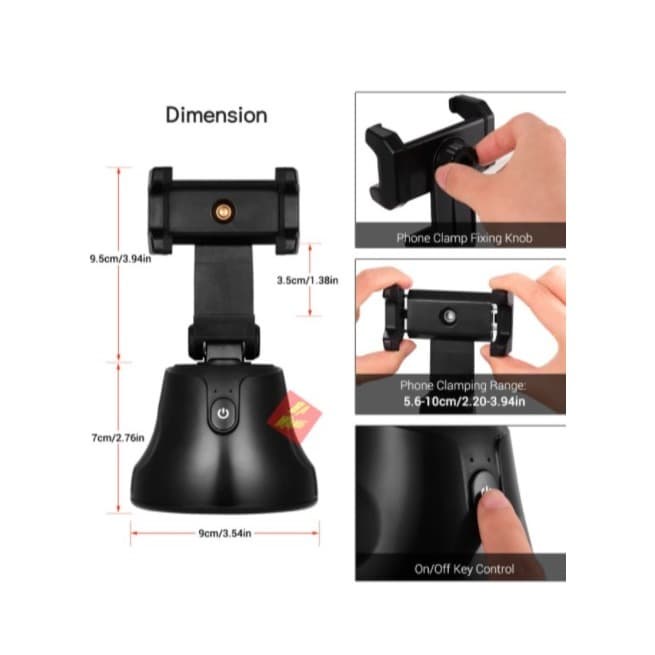 Giá đỡ ổn định camera thông minh ai robot ai robot theo dõi tự động màu đen | BigBuy360 - bigbuy360.vn