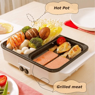 🎉 Bộ bếp điện đá Granite BBQ&Hotpot 1200w ( Đen | Hồng ) - GMart 🎉