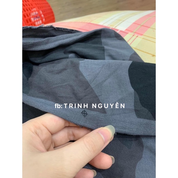 Vải Cotton dằn di ghi đen hàng xuất dư MAO TRÚC