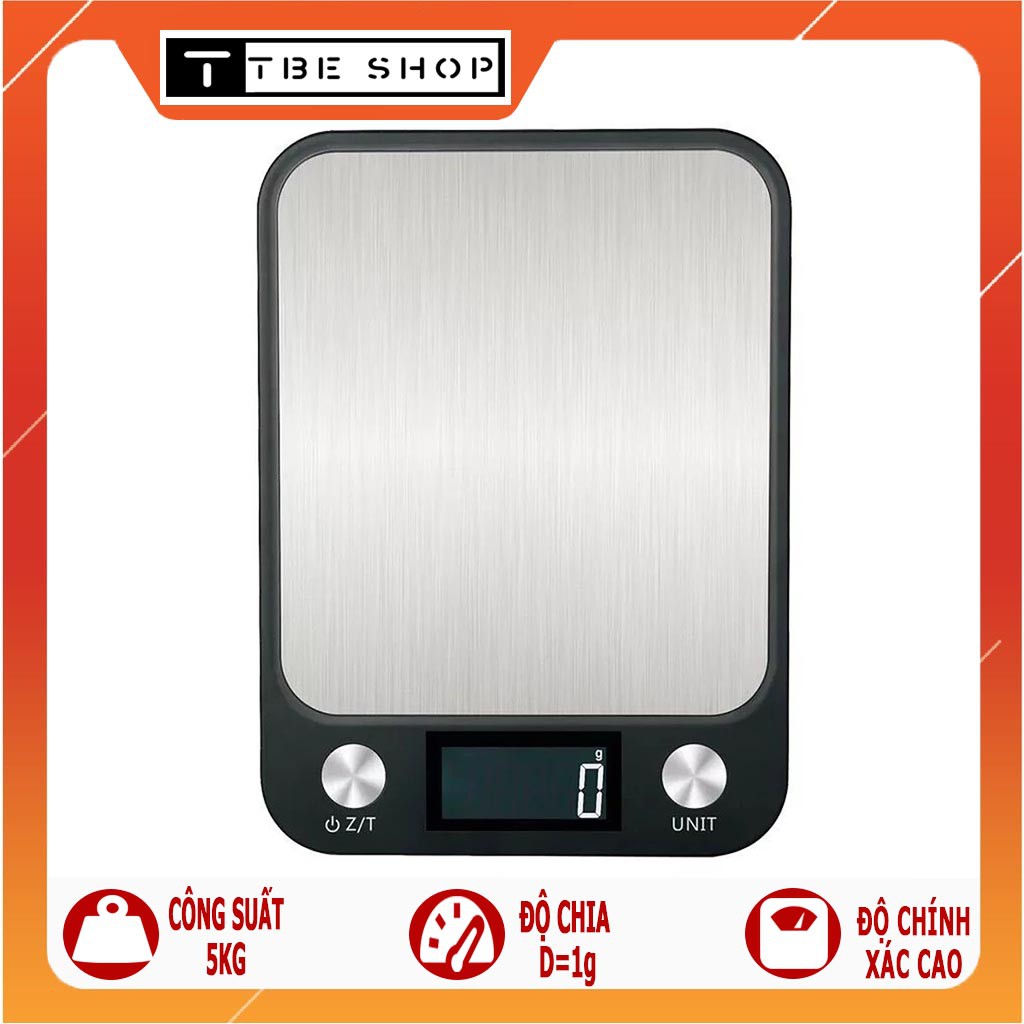 Cân Tiểu Ly Nhà Bếp 5kg CX Hợp Kim Thép Nút Bấm Cảm Ứng Chính Xác Cao ( Bảo Hành 1 Năm ) TBE Shop