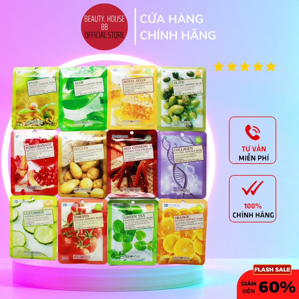 Mặt Nạ Dưỡng Da 3D Foodaholic Hàn Quốc