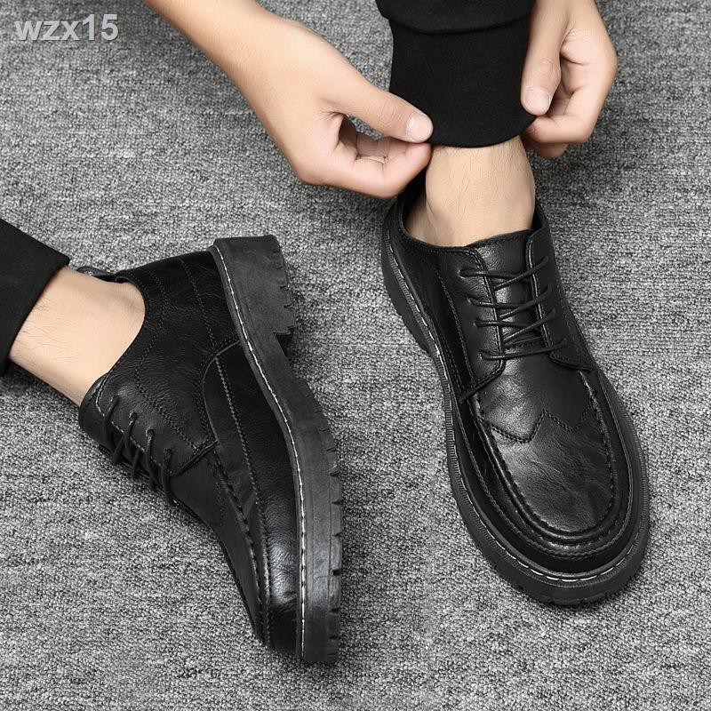 Giày da nam mùa hè Anh công sở Hàn Quốc trang trọng mang xu hướng giản dị sinh viên màu đen đi làm nhỏ