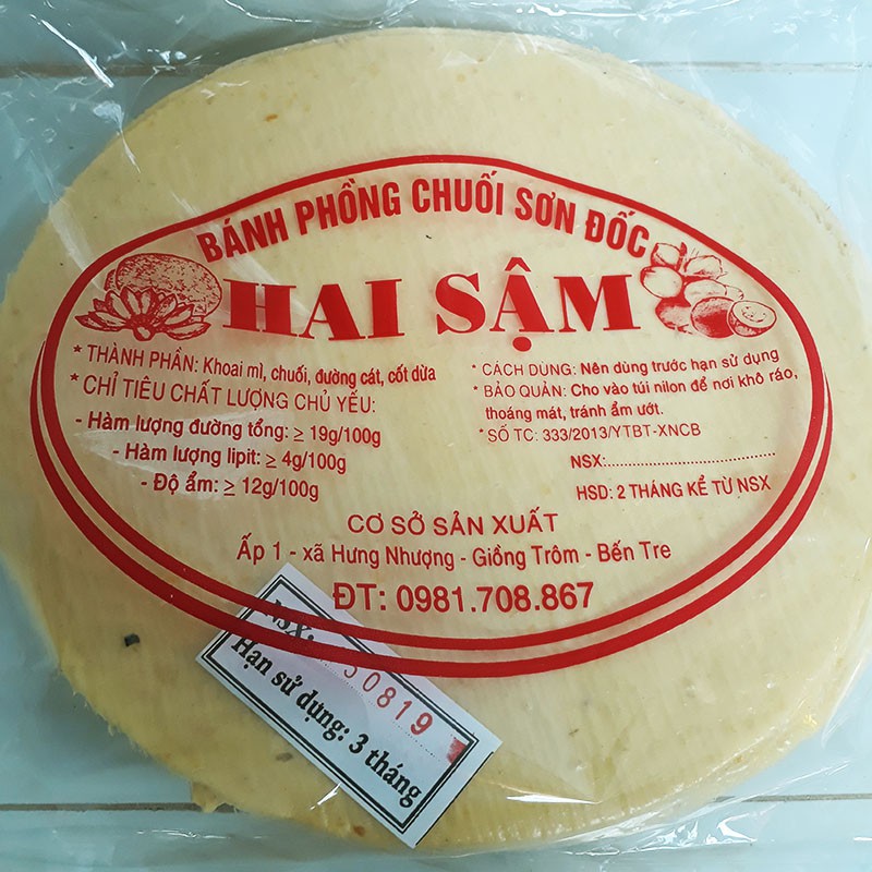 Bánh phồng khoai đặc sản Bến Tre 30 cái