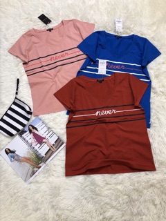 Áo thun cotton cổ tim