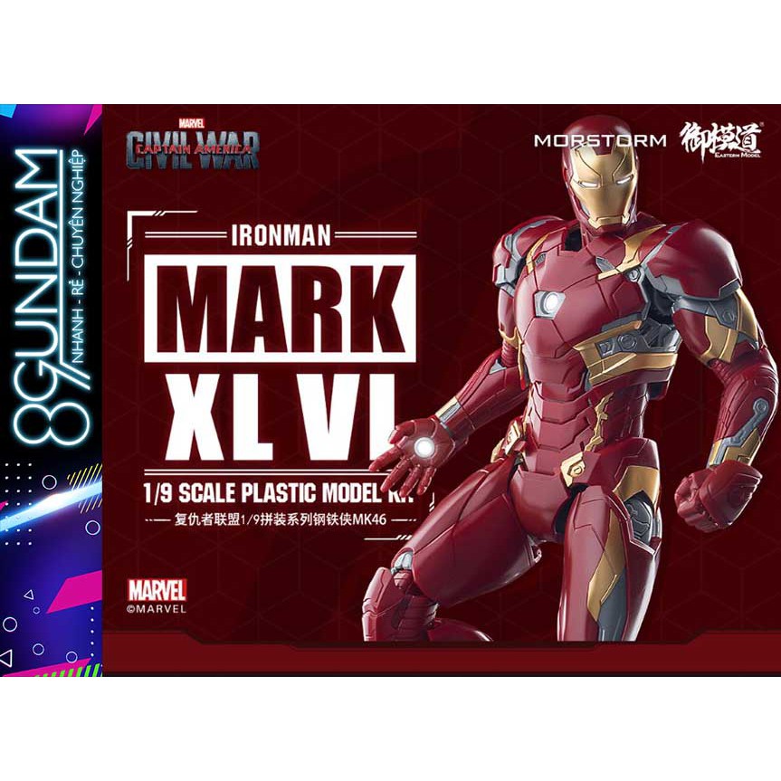 Mô Hình Lắp Ráp 1/9 Iron Man Ironman Mark 46 MK46 (E-Model)