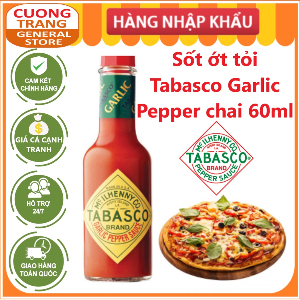 Sốt ớt tỏi Tabasco Garlic Pepper chai 60ml