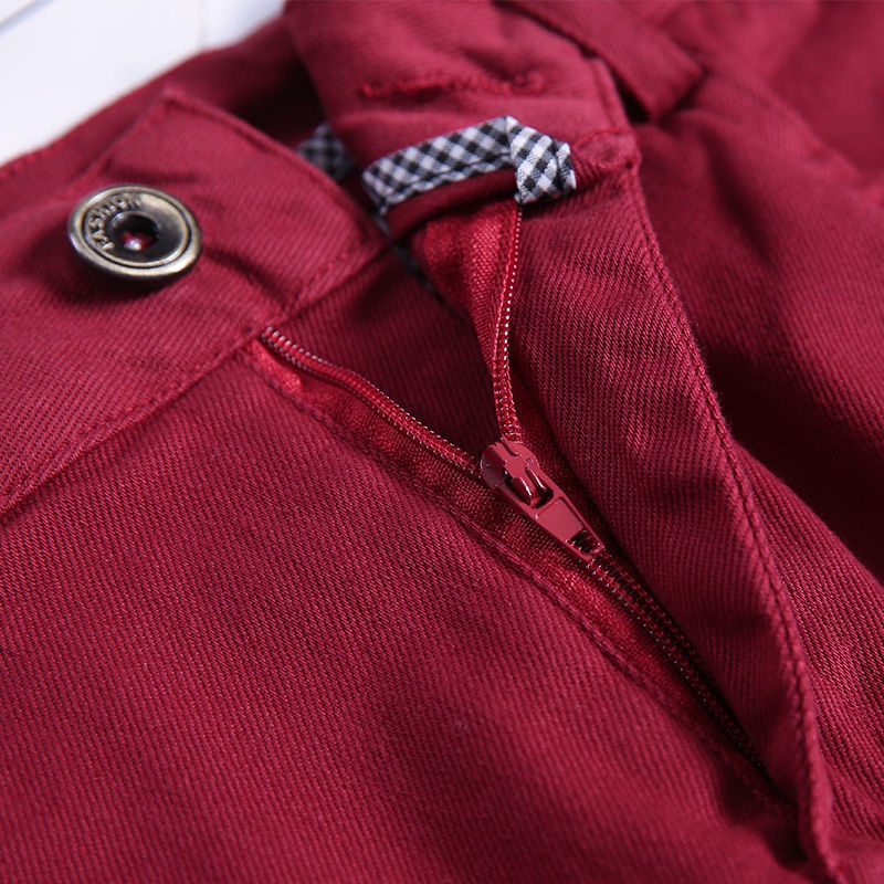 Chân Váy Denim Chữ a Lưng Cao Màu Đỏ