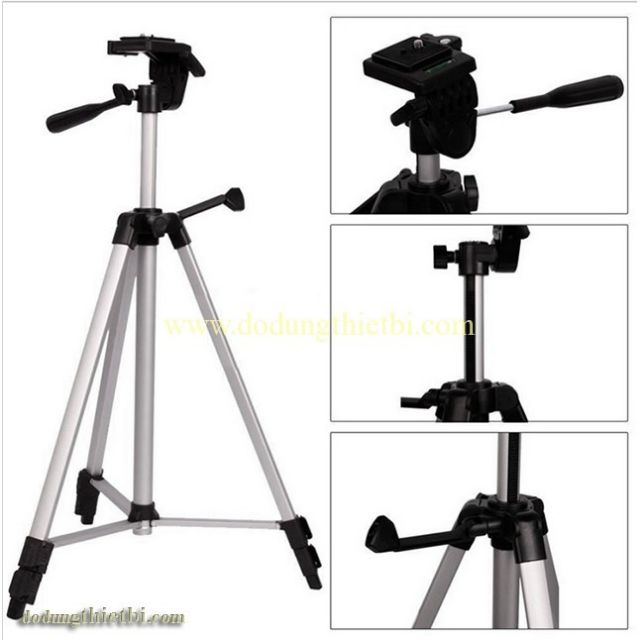 Gậy chụp ảnh Tripod 330A cao 1345mm bệ đỡ đa năng máy ảnh điện thoại