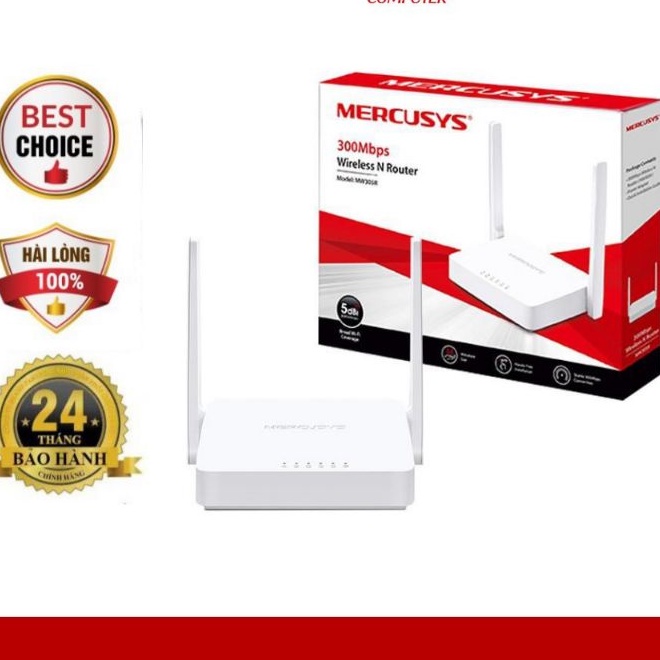 Bộ phát wifi Router chuẩn N tốc độ 300Mbps Mercusys MW305R 3 râu | MW301R 2 râu | MW325R 4 râu - Mới 100% BH Hãng 2 năm