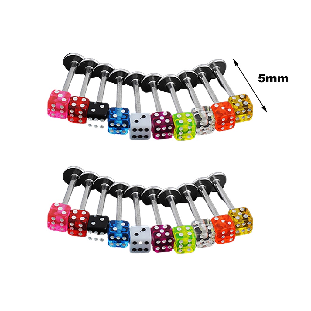 Bộ 20 khuyên đeo cơ thể hình khối xí ngầu cá tính