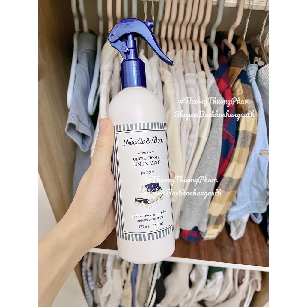 Xịt thơm quần áo cao cấp Noodle & Boo Ultra Fresh Linen Mist - 473ml
