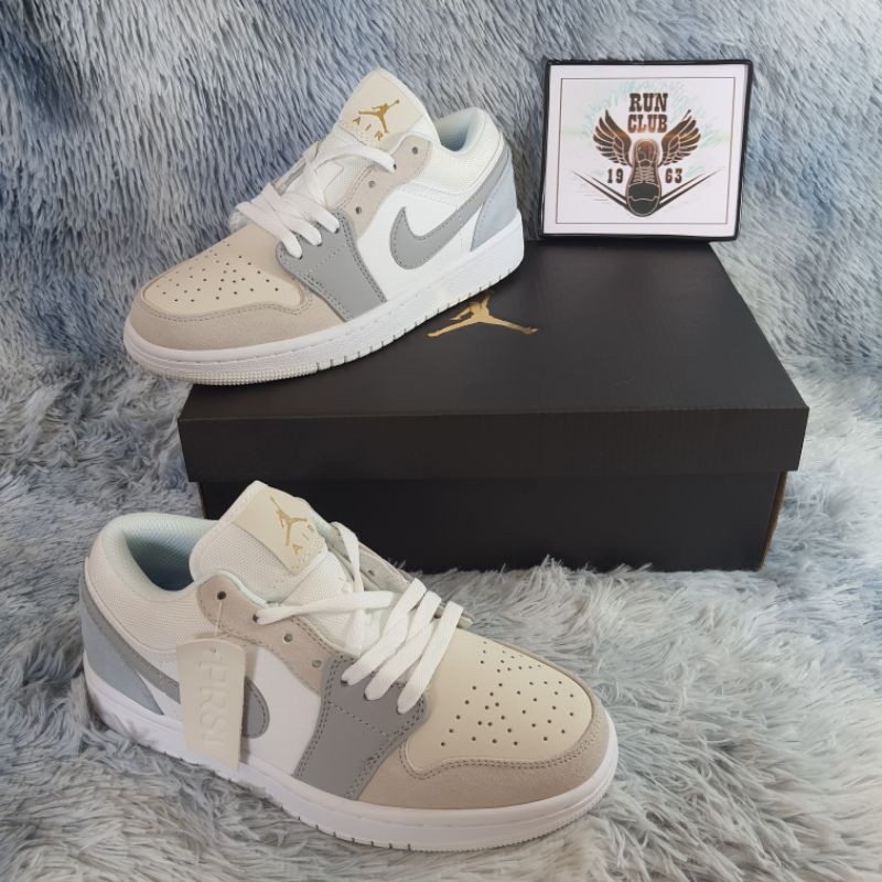 [Ảnh thật] giầy thể thao Air Jordan 1 low paris xám gót xanh thời trang nam nữ | BigBuy360 - bigbuy360.vn