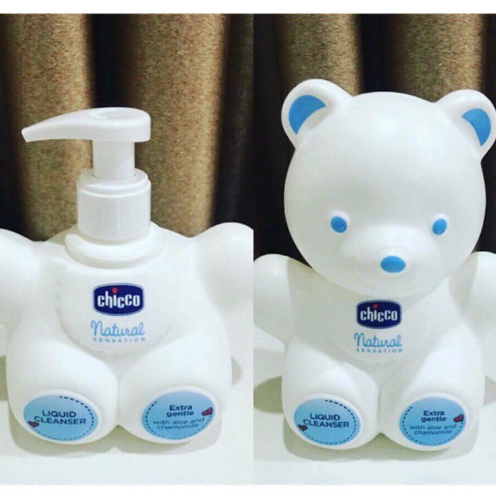 Sữa Tắm Dưỡng Da Natural Sensation Teddy Chicco 0M+ - Giúp Cân Bằng PH & Tăng Miễn Dịch Cho Da - CLC Pharmacy