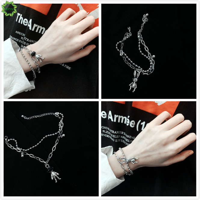 [Mã FAMAYFA giảm 10K đơn 50K] Vòng Tay Hai Lớp Mặt Hình Thỏ Nhà Du Hành Vũ Trụ Đơn Giản | BigBuy360 - bigbuy360.vn