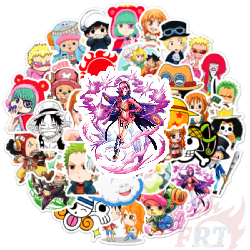 ☠ One Piece . Sailing Adventure 2022 Series 04 Stickers ☠ 50Pcs/Set Anime Luffy Chopper Zoro Nami Waterproof DIY Fashion Decals Doodle Stickers