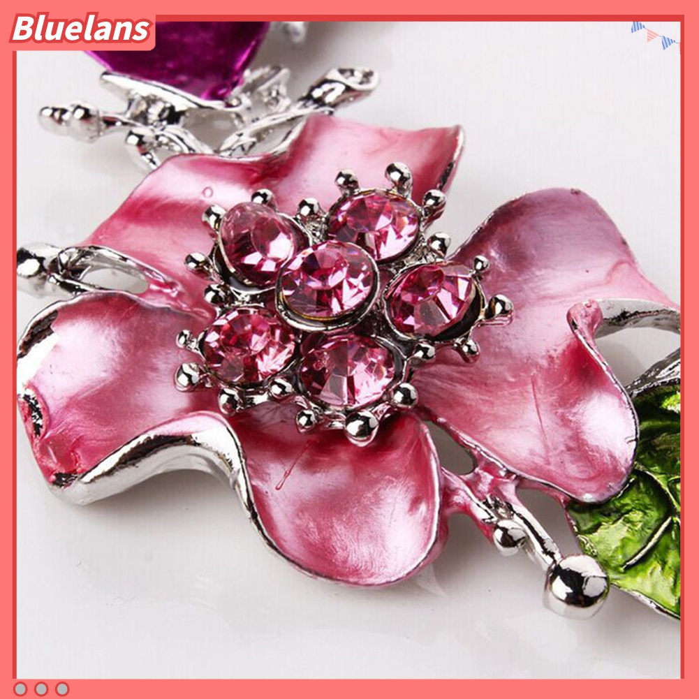 Bộ Vòng cổ + Cặp Khuyên Tai Đính Đá Nhân Tạo Đẹp Mắt Cho Nữ