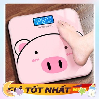 Cân sức khỏe điện tử hình heo hồng , cân tối đa 180kg