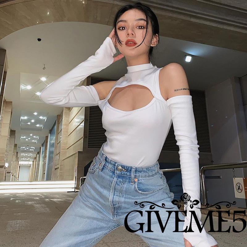 Áo liền quần tay dài trễ vai thời trang quyến rũ cho nữ