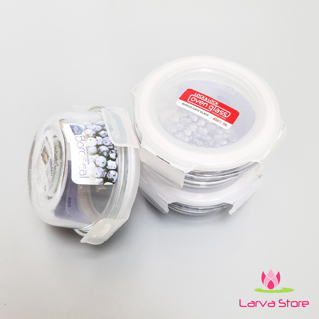 Set 3 Hộp Thủy Tinh Cỡ Nhỏ 130ml Lock&amp;Lock LLG812 - Larva Store