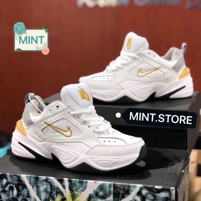 (Video cận cảnh) Giày thể thao m2k trắng vàng