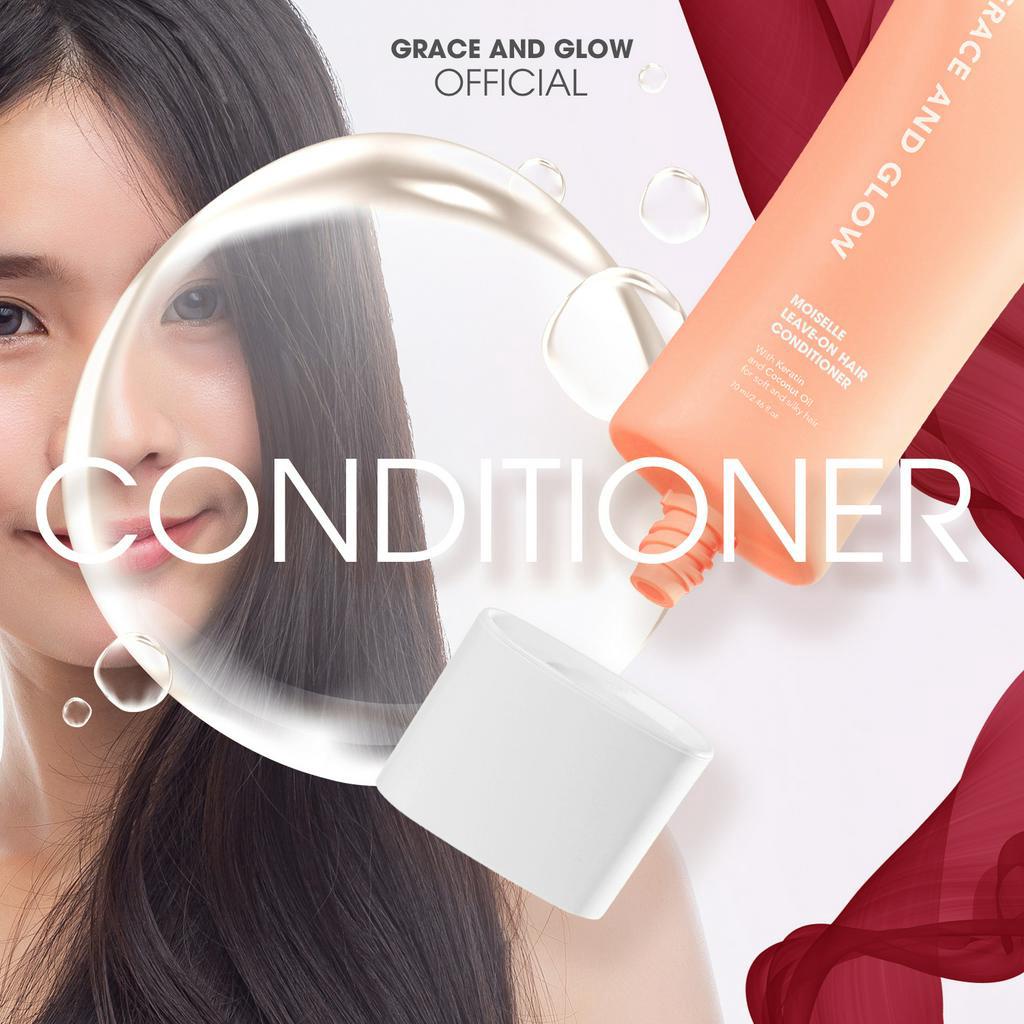 2 in 1 Combo Dầu gội tinh chất nuôi dưỡng tóc và Dầu xả khô Grace and Glow 250ml + 70ml