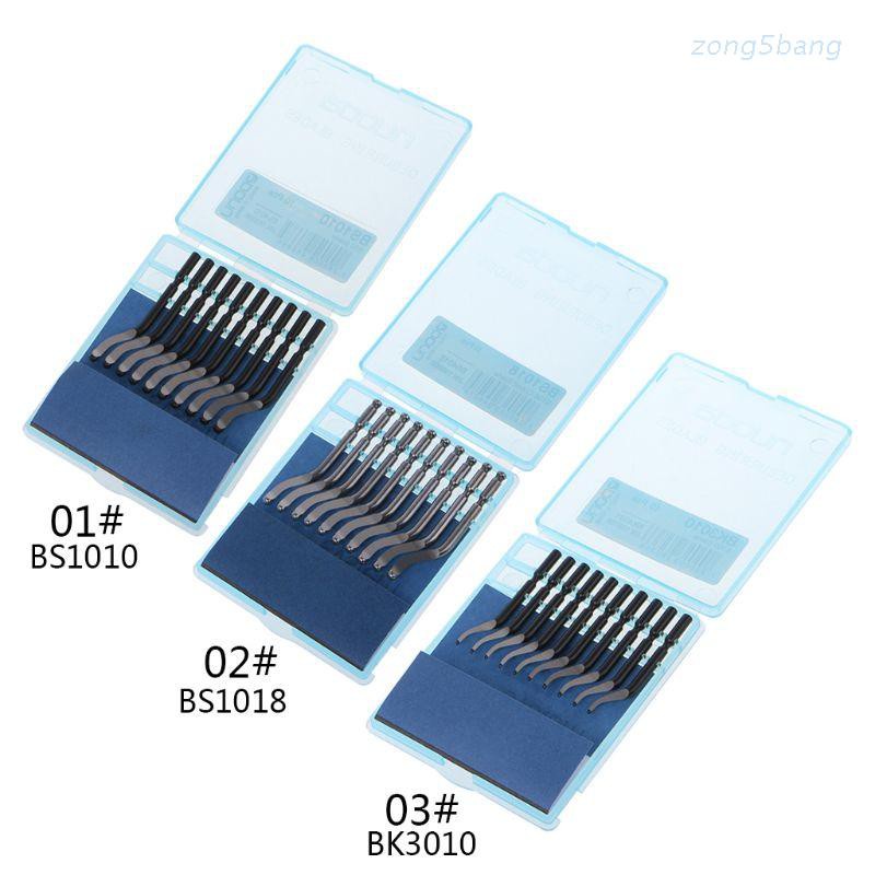 Bộ 10 Lưỡi Dao Xoay Bằng Thép Không Gỉ Bs1010 Bs1018 Bk3010