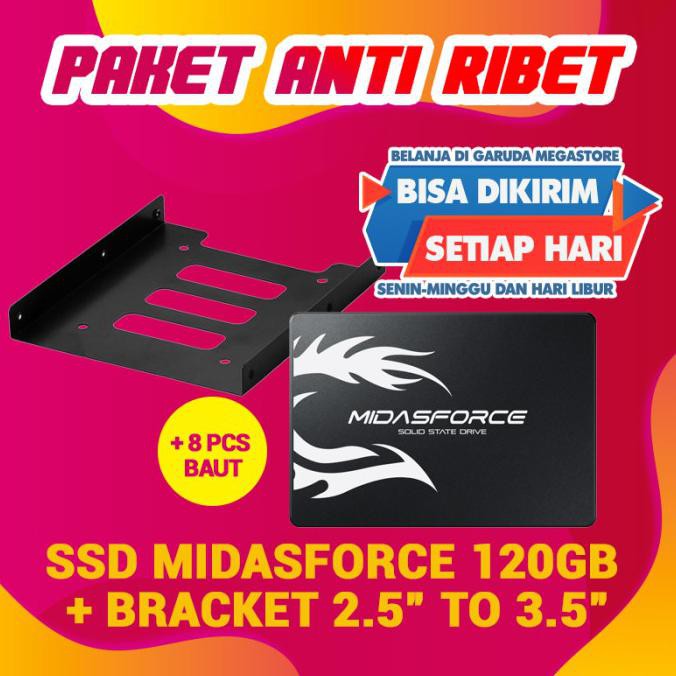 Hộp Đựng Ổ Cứng Ssd MIDASFORCE 120 GB + Giá Đỡ Không Dây