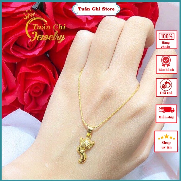 Mặt Dây Chuyền Nữ ⚡XẢ LỖ⚡ Mặt Vòng Cổ Nữ Hình Hồ Ly Mang Lại May Mắn, Tài Lộc, Bảo Hành Chất Lượng Trọn Đời