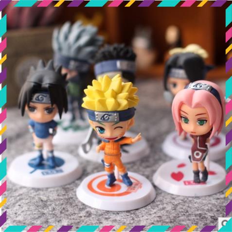 Mô Hình Naruto, Kakashi, Sasuke Chibi, Decor Trang Trí Phòng Học, Bộ Sưu Tập Mô Hình - Cao 5-7 cm - Tượng Figure Naruto
