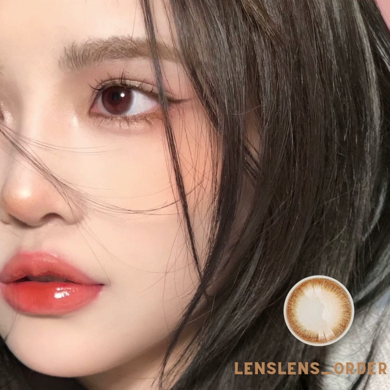 Kính Áp Tròng Lens Mắt Nâu Trong Veo Đủ Độ Cận [Vui Lòng Đặt 2 Chiếc]