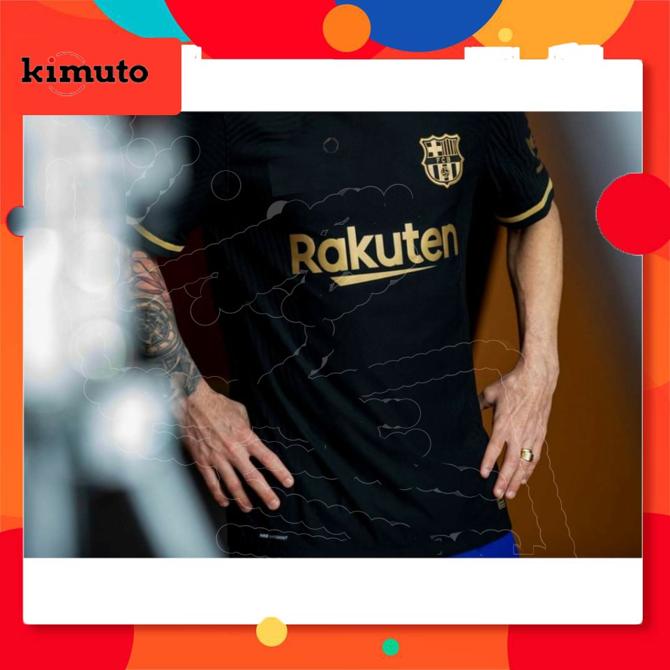 Áo bóng đá Barcelona đen️⚽ đồ đá banh CLB Barcelona đen️⚽ Vải thun lạnh cao cấp mùa giải 2021-2022