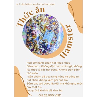 Thức ăn trộn dinh dưỡng cho Hamster, nhím, sóc,...