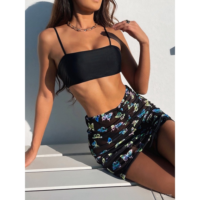 Bộ đồ bơi 3 mảnh có dây rút v48p