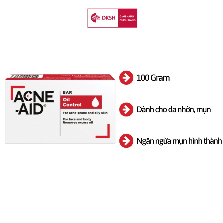 ACNE-AID SOAP BAR OIL CONTROL - XÀ BÔNG DÀNH CHO DA NHỜN VÀ DA MỤN