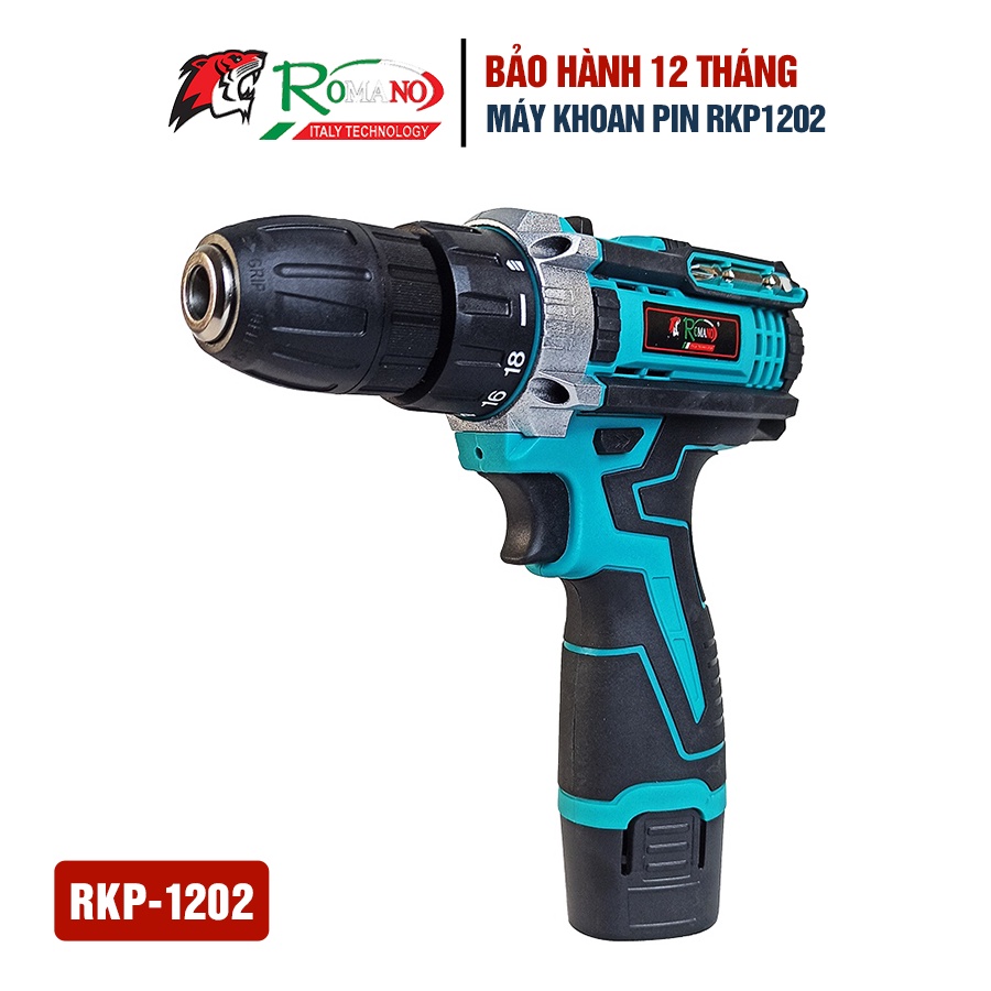 Máy khoan pin 12V ROMANO RKP1202 nhỏ gọn công suất lớn bảo hành 12 tháng