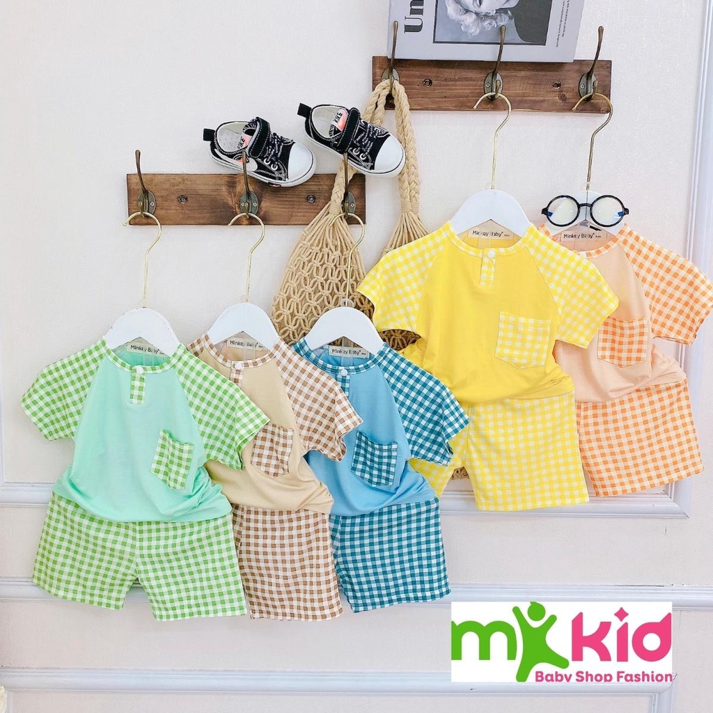 Bộ Cộc Tay Cho Bé 💖FREE SHIP💖 Bộ Thun Lạnh mềm mịn thoáng mát cho bé trai bé gái từ (6-18kg)