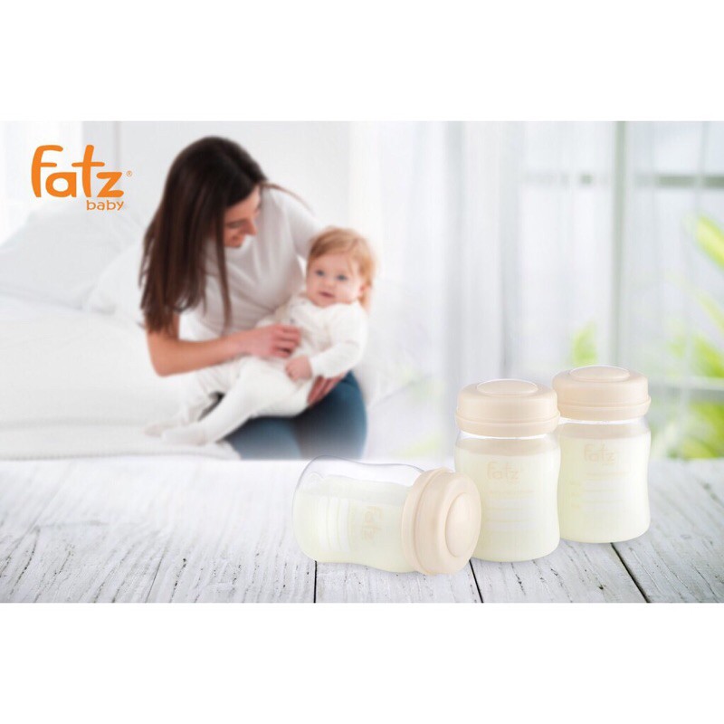 BỘ 3 BÌNH TRỮ SỮA 150ML FATZBABY