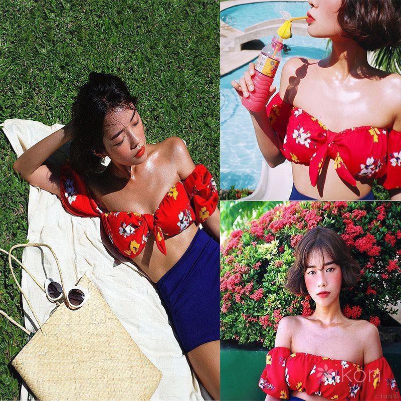 Đầm cổ yếm lưng cao màu trơn phong cách vintage cho nữ | BigBuy360 - bigbuy360.vn