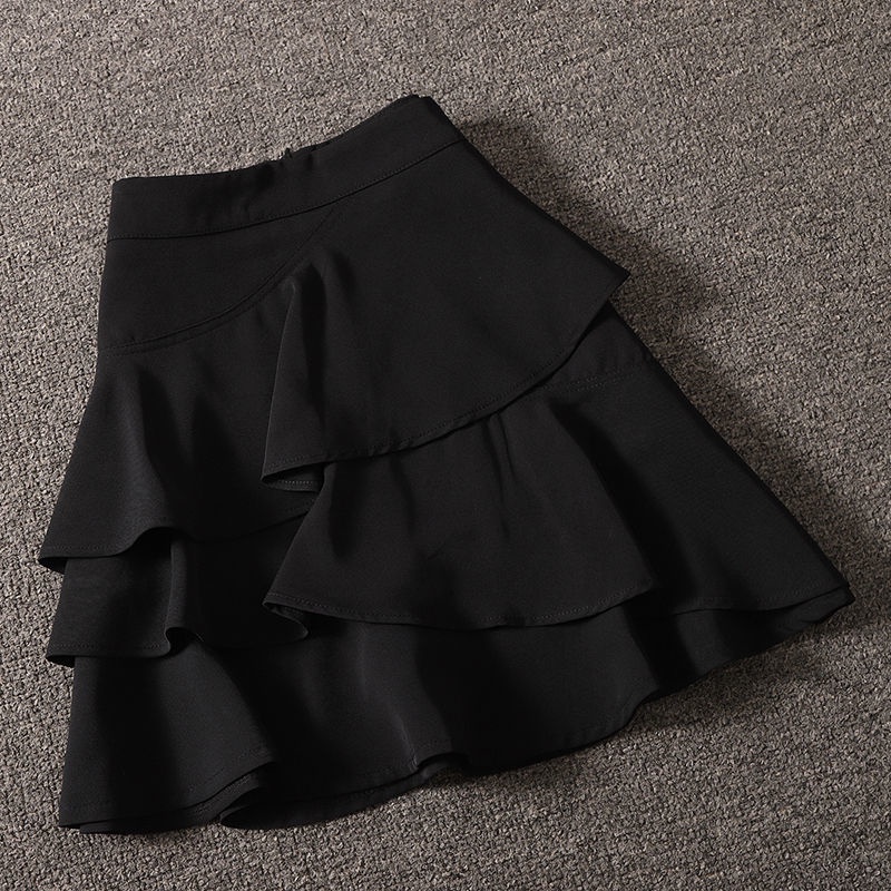 Chân Váy Tầng Dáng Chữ a Lưng Thun Co Giãn Phong Cách Hàn Quốc Thời Trang Cho Nữ