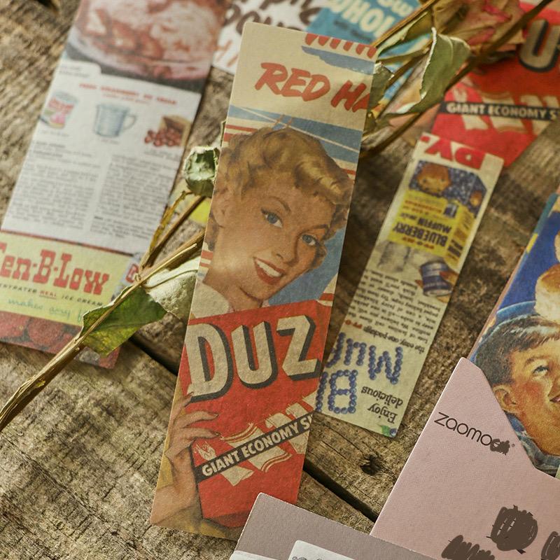 Gói 40 tờ stickers nhiều chủ đề dùng để dán trang trí kiểu cổ điển vintage